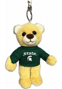 Michigan State Spartans 4.5inch Fluffy Bear Keychain - Green
