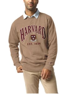 Harvard Crimson Mens Brown Est.1636 Long Sleeve Fashion Sweatshirt