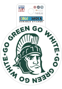 Michigan State Spartans Script Durable Stickers - Green
