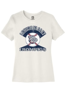Summit Sportswear Lehigh Valley Ironpigs Womens White Soft Arch Short Sleeve T-Shirt