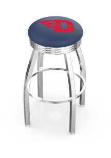 Dayton Flyers 3 Ring Chrome Seat Pub Stool - Silver