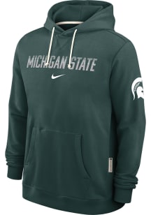 Nike Michigan State Spartans Mens Green Sideline Fade Long Sleeve Hoodie