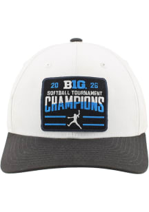 Zephyr Nebraska Cornhuskers 2026 Big Ten Softball Tournament Champions Basis Adjustable Hat - Whit..