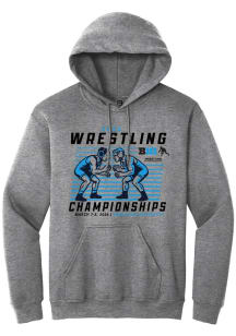 Summit Sportswear Big Ten Mens Graphite 2026 Wrestling Championships Long Sleeve Hoodie