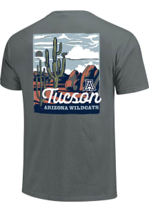 Arizona Wildcats Charcoal Cactus Shadows Short Sleeve T Shirt