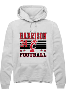 Myles Harrison Cincinnati Bearcats Mens White Football NIL Striped Player Hood