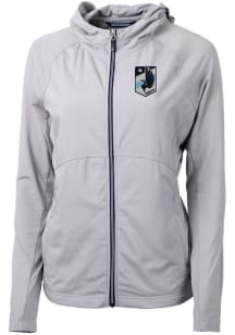 Cutter and Buck Minnesota United FC Womens Grey Adapt Eco Light Weight Jacket