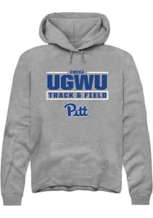 Emeka Ugwu Pitt Panthers Mens Graphite NIL Stacked Box Player Hood