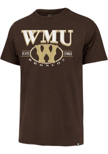 47 Western Michigan Broncos Brown Deluxia Franklin Short Sleeve Fashion T Shirt