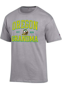Champion Oregon Ducks Grey Est. Date Grandma Jersey Short Sleeve T Shirt