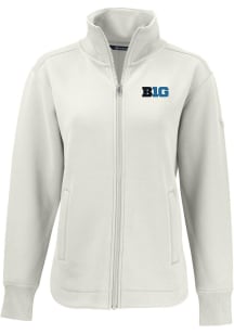 Cutter and Buck Big Ten Womens White Roam Light Weight Jacket