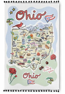 Ohio Fish-Kiss Pom Trim Towel