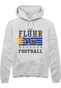 Emory Fluhr Pitt Panthers Mens White Football NIL Striped Player Hood