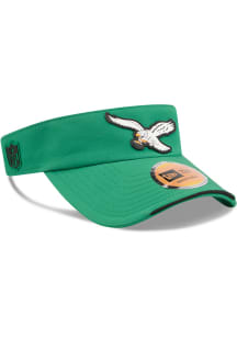 New Era Philadelphia Eagles Mens Kelly Green 2026 NFL Sideline Visor Adjustable Visor