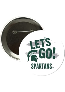 Michigan State Spartans 3" Lets Go Button - Green