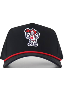 No Rivals Nebraska Cornhuskers 5 Panel Rope Herbie Basketball Adjustable Hat - Black
