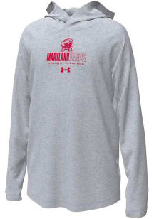 Under Armour Maryland Terrapins Youth Grey Team Wordmark Long Sleeve Hoodie
