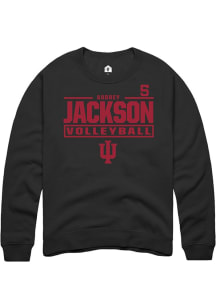 Audrey Jackson Indiana Hoosiers Mens Black NIL Stacked Box Player Crew