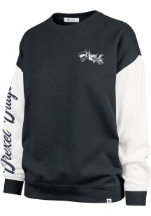 47 Drexel Dragons Womens Navy Blue Andie Crew Sweatshirt