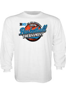 Blue 84 Big Ten Youth White 2026 Big Ten Basketball Tournament Long Sleeve T-Shirt