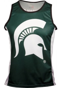 Michigan State Spartans Mens Green Run Singlet Cycling Jersey