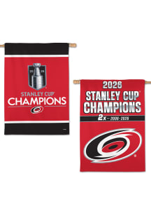 Carolina Hurricanes 2026 Stanley Cup Champs 2 Sided Banner - Red