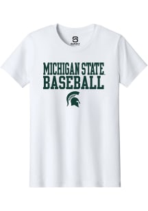 Summit Sportswear Michigan State Spartans Youth Grey Baseball Short Sleeve T-Shirt