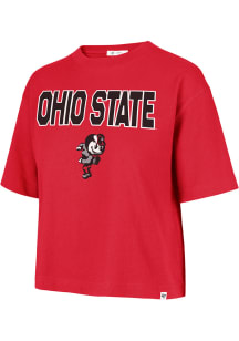 47 Ohio State Buckeyes Womens Red First Rank City Short Sleeve T-Shirt