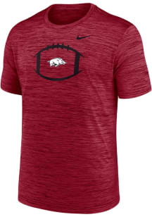 Nike Arkansas Razorbacks Cardinal Football Football Velocity Legend Short Sleeve T Shirt