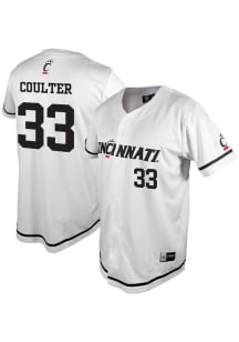 Bradley Coulter  Cincinnati Bearcats Mens White NIL Baseball Jersey