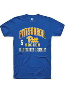 Claire Pannier Jacquemart Pitt Panthers Blue NIL Arch Logo Short Sleeve Player T Shirt