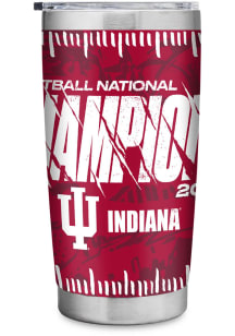 Indiana Hoosiers 2025 College Football Champions 20oz Stainless Steel Tumbler - Silver