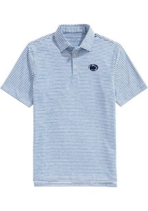 Vineyard Vines Penn State Nittany Lions Mens Navy Blue Winstead Stripe Short Sleeve Fashion Polo