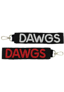 Georgia Bulldogs beaded Keychain - Black