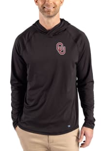 Cutter and Buck Oklahoma Sooners Mens Black Prospect Eco Long Sleeve Hoodie