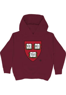 Vive La Fete Harvard Crimson Toddler Maroon Sam Long Sleeve Hooded Sweatshirt