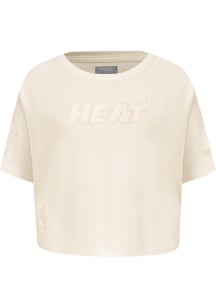 Pro Standard Miami Heat Toddler Girls White Neutral Short Sleeve T-Shirt