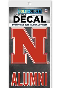 Nebraska Cornhuskers Alumni Auto Decal - Red