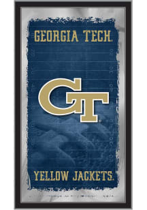 GA Tech Yellow Jackets Football Hanging Back Bar Mirror