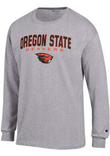 Champion Oregon State Beavers Grey Jersey Long Sleeve T Shirt