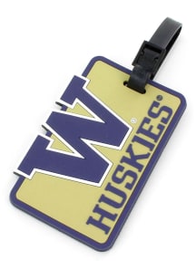 Washington Huskies Purple Rubber Luggage Tag