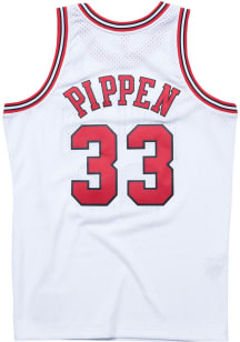 Scottie Pippen  Mitchell and Ness Chicago Bulls Mens White Swingman Big and Tall Hooded Sweatshirt