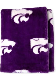 K-State Wildcats Lush Raschel Throw Blanket - Purple