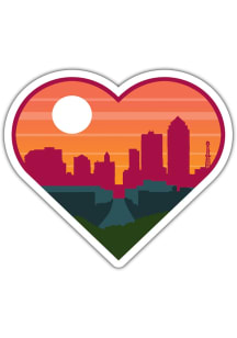 Des Moines Des Moines skyline Stickers - Orange