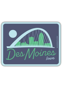 Des Moines Des Moines skyline Stickers - Blue