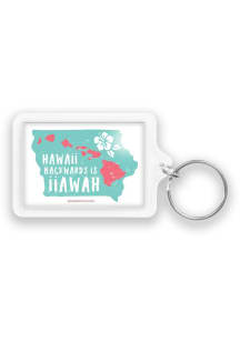 Iowa designed and illustrated by John Bosley Keychain - Green