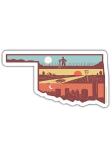 Oklahoma Oklahoma Layers Stickers - Red