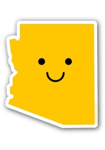 Arizona Smiley Face Stickers - Yellow