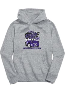Vive La Fete Northwestern Wildcats Youth Grey Full Speed Long Sleeve Hoodie