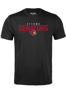 Levelwear Ottawa Senators Youth Black Richmond Jr Carve Short Sleeve T-Shirt